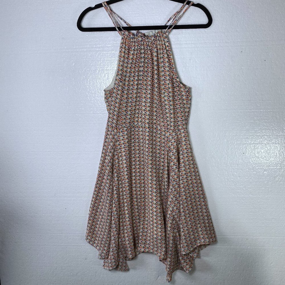 Miss Me Small Tassel Geometric Fit & Flare Dress